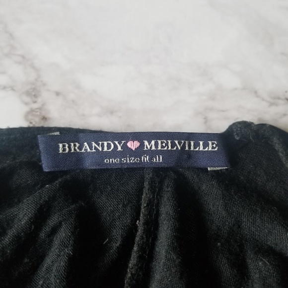 [Brandy Melville] Black Dolman Fringe Back Top - Picture 4 of 4